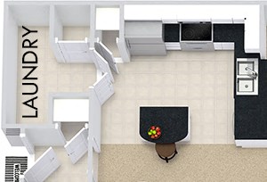The Lake Placid 3D The Lake Placid 3D. 3 bedroom apartment. Kitchen with bartop open to living/dining rooms. 2 full bathrooms, double vanity in master. Walk-in closets. Patio/balcony.